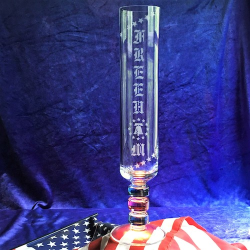 Glass Etching: Stars, Stripes and American Pride